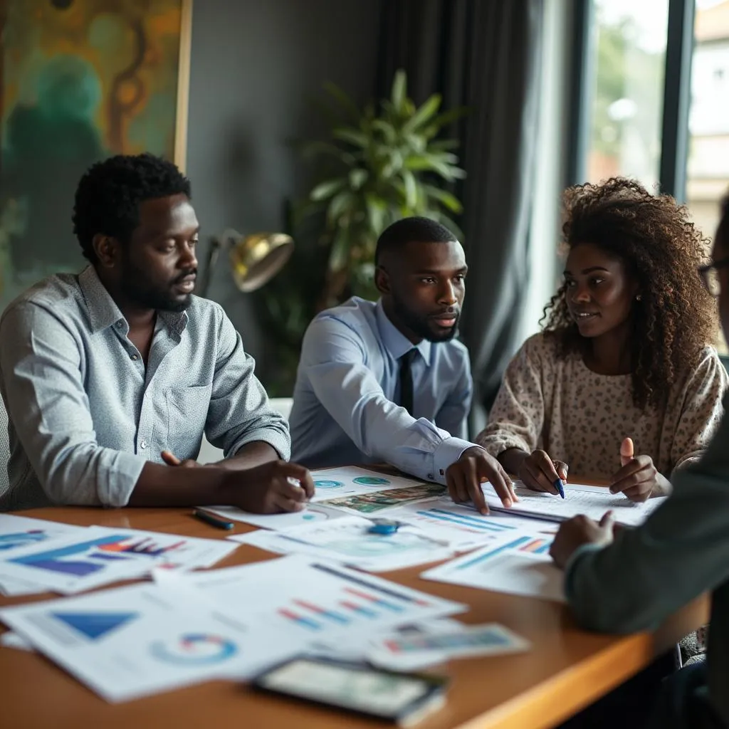 GhanaInvest team meeting with local entrepreneurs