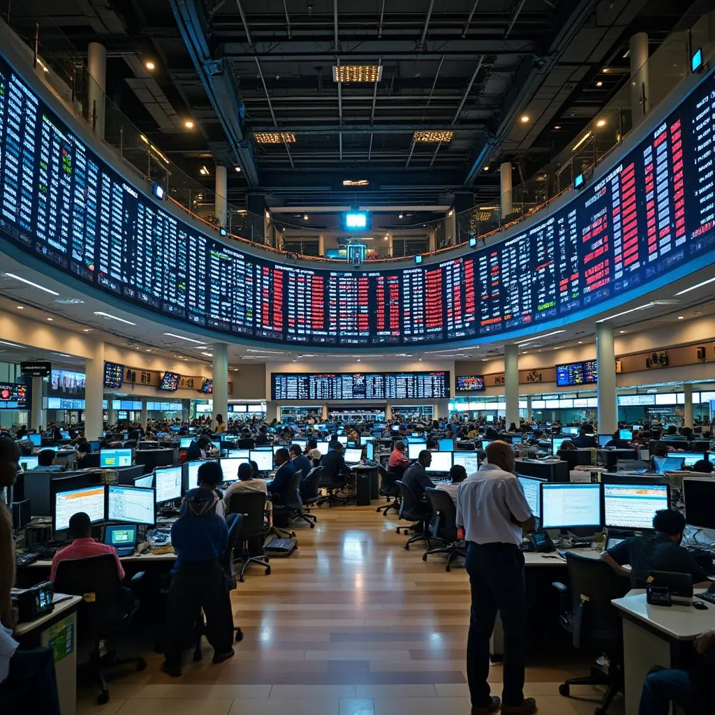 Ghana Stock Exchange trading floor