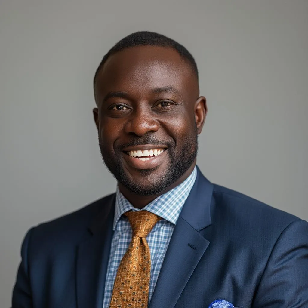 Portrait of Benjamin Ayisi, business owner in Accra